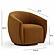 Jordan Cognac Velvet Swivel Chair by TOV Furniture