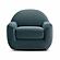 Tiago Dark Teal Velvet Swivel Chair by TOV Furniture