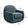 Tiago Dark Teal Velvet Swivel Chair by TOV Furniture