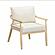 Dixie Cream Chenille Velvet Accent Chair by TOV Furniture