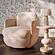 Wolfie Light Blush Velvet Swivel Chair by TOV Furniture
