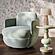 Wolfie Mint Green Velvet Swivel Chair by TOV Furniture