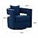 Kennedy Navy Blue Swivel Chair by TOV Furniture