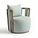 Paolo Mint Green Textured Weave Swivel Chair by TOV Furniture
