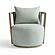 Paolo Mint Green Textured Weave Swivel Chair by TOV Furniture