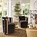Paolo Chocolate Brown Upcycled Fabric Swivel Chair by TOV Furniture
