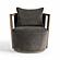 Paolo Chocolate Brown Upcycled Fabric Swivel Chair by TOV Furniture