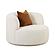 Fickle Cream Boucle Swivel Chair by TOV Furniture