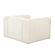 Tarra Fluffy Oversized Cream Corduroy Armchair by TOV Furniture