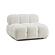 Calliope Cream Vegan Shearling Modular Armless Chair by TOV Furniture