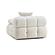 Calliope Cream Vegan Shearling Modular Armless Chair by TOV Furniture