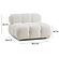 Calliope Cream Vegan Shearling Modular Armless Chair by TOV Furniture