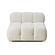 Calliope Cream Vegan Shearling Modular Armless Chair by TOV Furniture