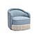 Pamela Faded Blue Recycled Fabric Tassel Lounge Chair by TOV Furniture