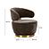 Austin Chocolate Brown Recycled Fabric Swivel Chair by TOV Furniture