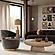 Austin Chocolate Brown Recycled Fabric Swivel Chair by TOV Furniture