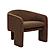 Marla Chocolate Brown Boucle Accent Chair by TOV Furniture