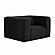 Tarra Fluffy Oversized Black Corduroy Armchair by TOV Furniture