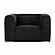 Tarra Fluffy Oversized Black Corduroy Armchair by TOV Furniture
