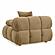 Calliope Cafe Au Lait Performance Velvet Modular Corner Chair by TOV Furniture