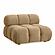 Calliope Cafe Au Lait Performance Velvet Modular Armless Chair by TOV Furniture