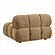Calliope Cafe Au Lait Performance Velvet Modular Armless Chair by TOV Furniture