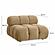 Calliope Cafe Au Lait Performance Velvet Modular Armless Chair by TOV Furniture