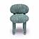 Manu Teal Nubby Performance Fabric Side Chair by TOV Furniture