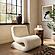 Senna Cream Oversized Corduroy Accent Chair by TOV Furniture