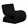 Senna Black Oversized Corduroy Accent Chair by TOV Furniture