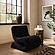 Senna Black Oversized Corduroy Accent Chair by TOV Furniture
