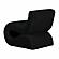 Senna Black Oversized Corduroy Accent Chair by TOV Furniture
