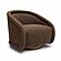 Rory Chocolate Brown Boucle Swivel Chair by TOV Furniture