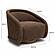 Rory Chocolate Brown Boucle Swivel Chair by TOV Furniture
