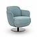 Solange Blue Shadow Velvet Swivel Chair by TOV Furniture