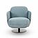 Solange Blue Shadow Velvet Swivel Chair by TOV Furniture