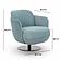 Solange Blue Shadow Velvet Swivel Chair by TOV Furniture