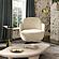 Solange Cream Velvet Swivel Chair by TOV Furniture