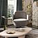 Solange Grey Textured Weave Swivel Chair by TOV Furniture