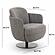 Solange Grey Textured Weave Swivel Chair by TOV Furniture