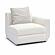 Perry Cream Chenille Modular RAF Corner Chair by TOV Furniture