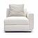 Perry Cream Chenille Modular RAF Corner Chair by TOV Furniture