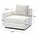 Perry Cream Chenille Modular LAF Corner Chair by TOV Furniture