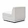 Perry Cream Chenille Modular Armless Chair by TOV Furniture