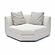 Perry Cream Chenille Modular Wedge Corner Chair by TOV Furniture
