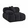Calliope Black Vegan Shearling Modular Corner Chair by TOV Furniture