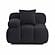 Calliope Black Vegan Shearling Modular Corner Chair by TOV Furniture