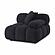 Calliope Black Vegan Shearling Modular Corner Chair by TOV Furniture