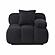Calliope Black Vegan Shearling Modular Corner Chair by TOV Furniture