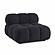 Calliope Black Vegan Shearling Modular Armless Chair by TOV Furniture